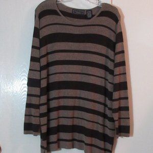 LAURA SCOTT WOMAN Long Sleeve Brown Sweater 16/18W